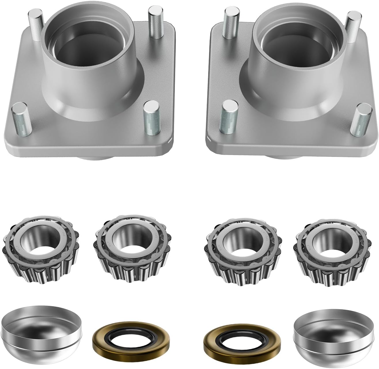 Club Car DS Front Hub Assembly, Golf Cart Wheel with Bearings Seals Kit for 1981-2003 Gas and Electric Carts, V1259-DP01-A-5449