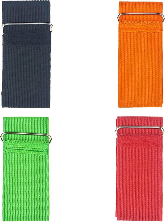 4 Pack 3 Legged Race Bands Colorful Firm Elastic for Outdoor Fun (4) V1259-DP01-A-545