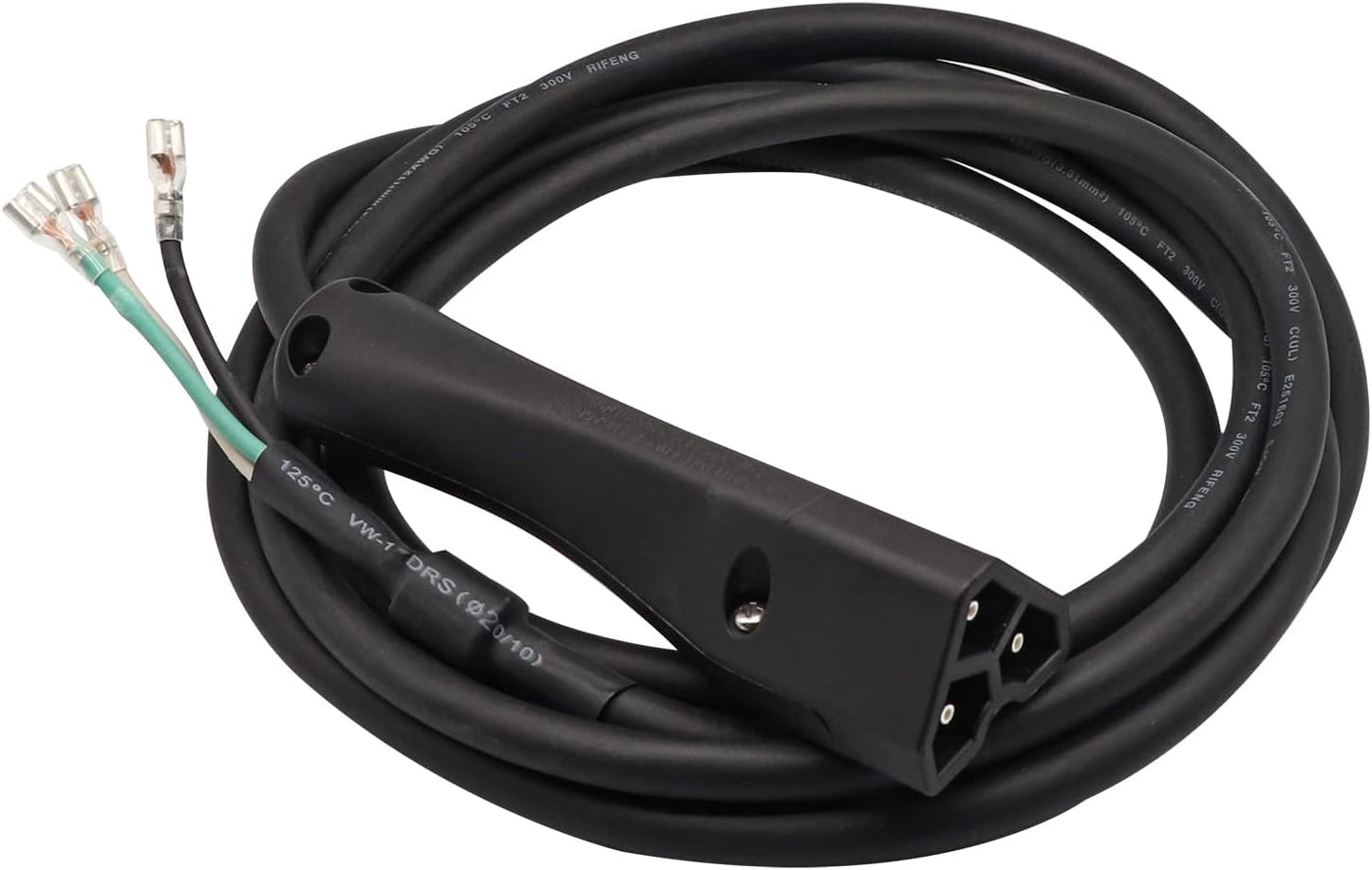48V Golf Cart Charger Plug 3-Pin Triangle Handle Connector with Wire Fits EZGO RXV 604321, 611219 (Charger V1259-DP01-A-5450