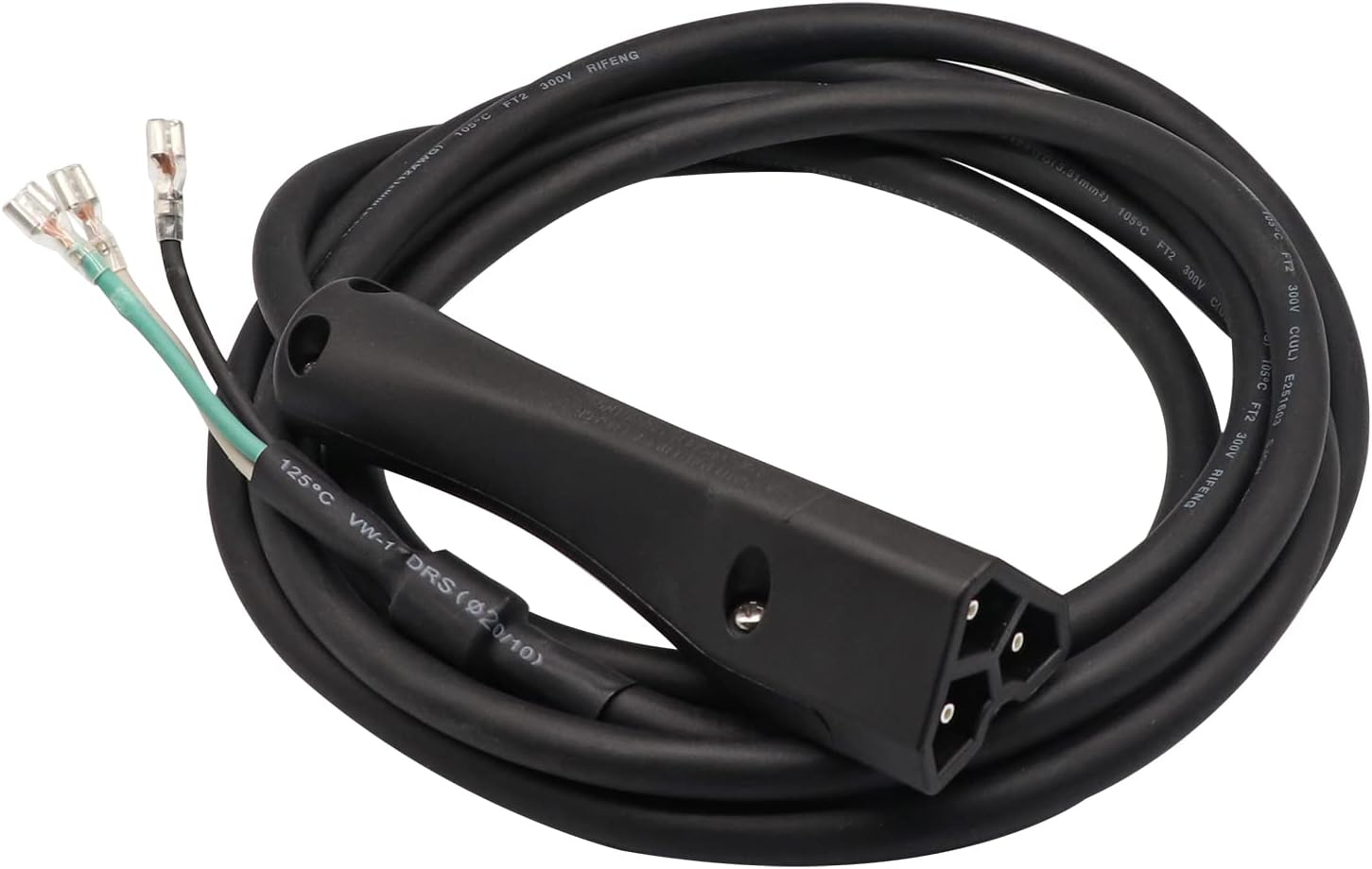 48V Golf Cart Charger Plug 3-Pin Triangle Handle Connector with Wire Fits EZGO RXV 604321, 611219 (Charger V1259-DP01-A-5450