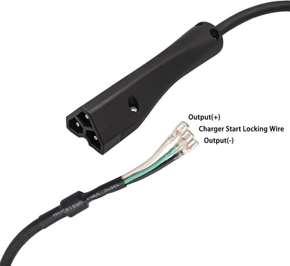 48V Golf Cart Charger Plug 3-Pin Triangle Handle Connector with Wire Fits EZGO RXV 604321, 611219 (Charger V1259-DP01-A-5450