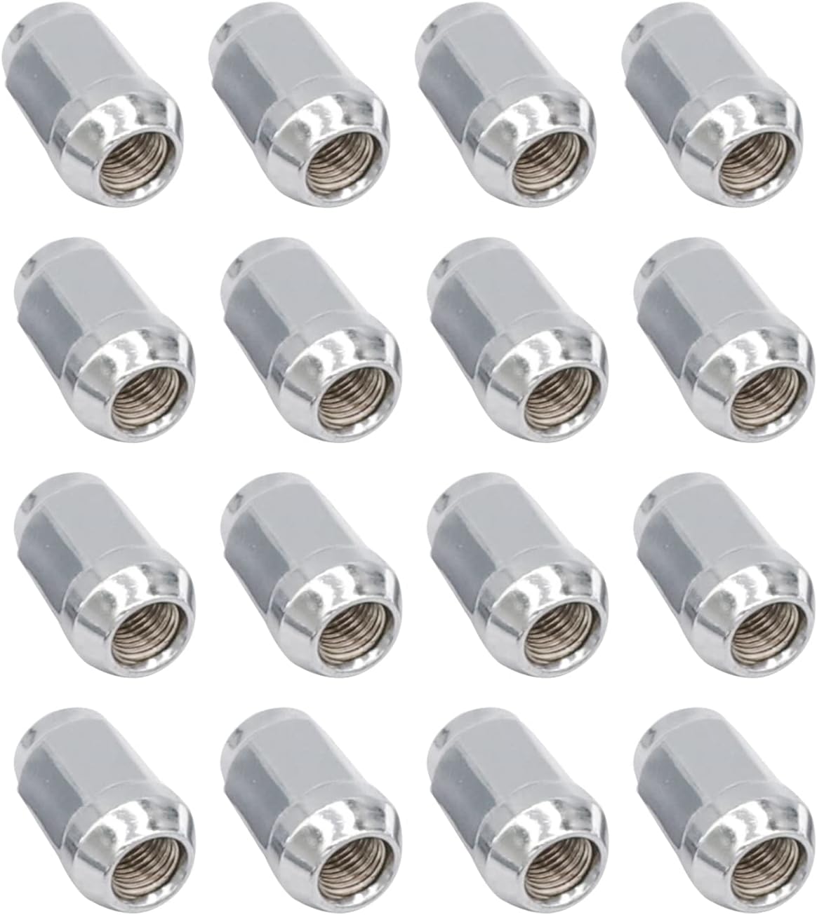 Golf Cart Chrome Lug Nuts Suitable for Yamaha/GEM Models 12MMx1.25-Pack of 16 - V1259-DP01-A-5455