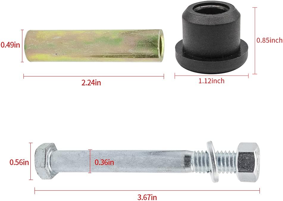 Front or Rear Leaf Spring for Club Car DS Golf Cart, Polyurethane Bushing and Sleeve Screw Kit, OEM 1015583 V1259-DP01-A-5456
