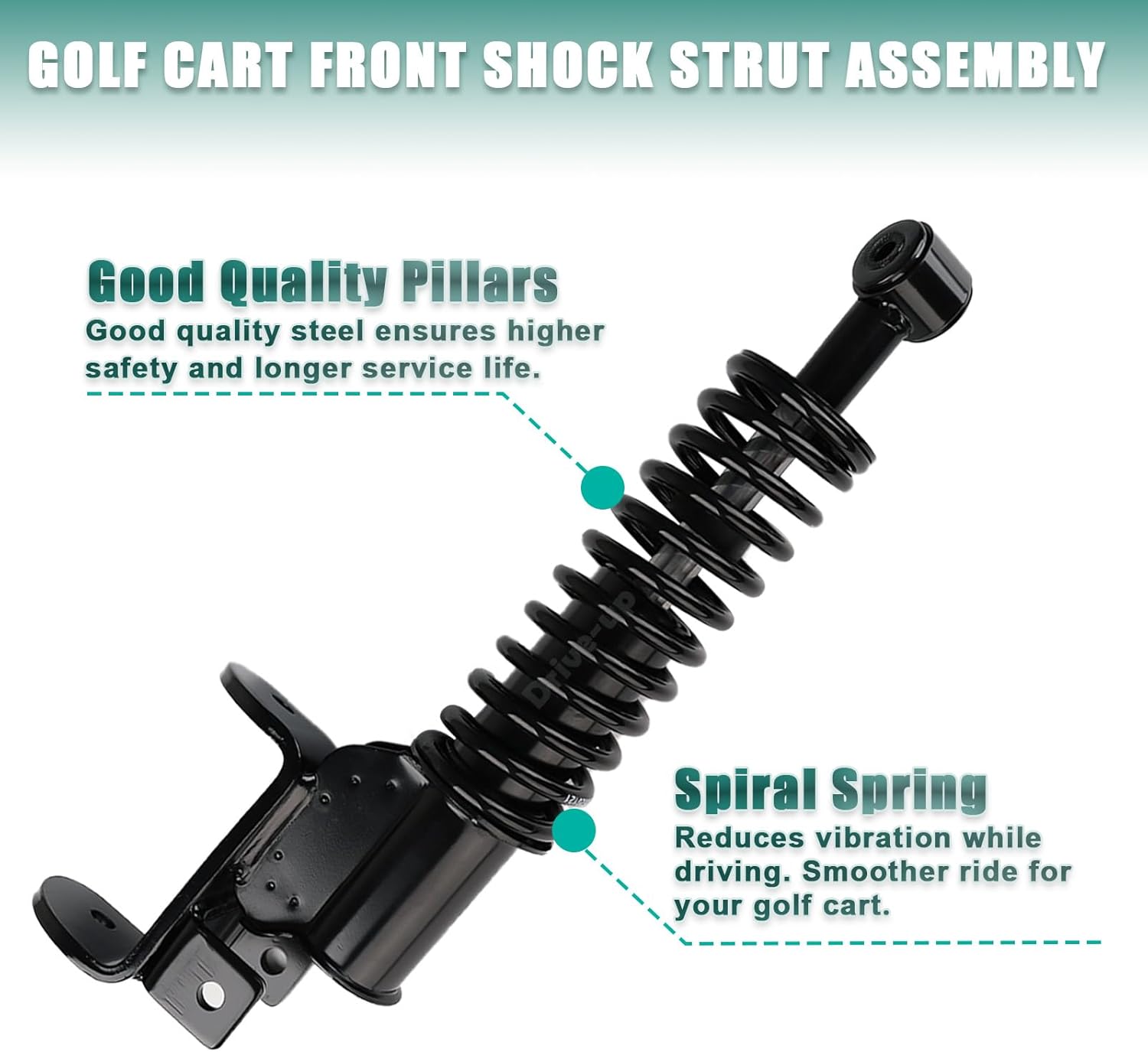 Golf Cart Front Shock Strut Assembly, EZGO Driver Side and Passenger Shocks Fits for RXV 2008-Up Carts, OEM V1259-DP01-A-5457