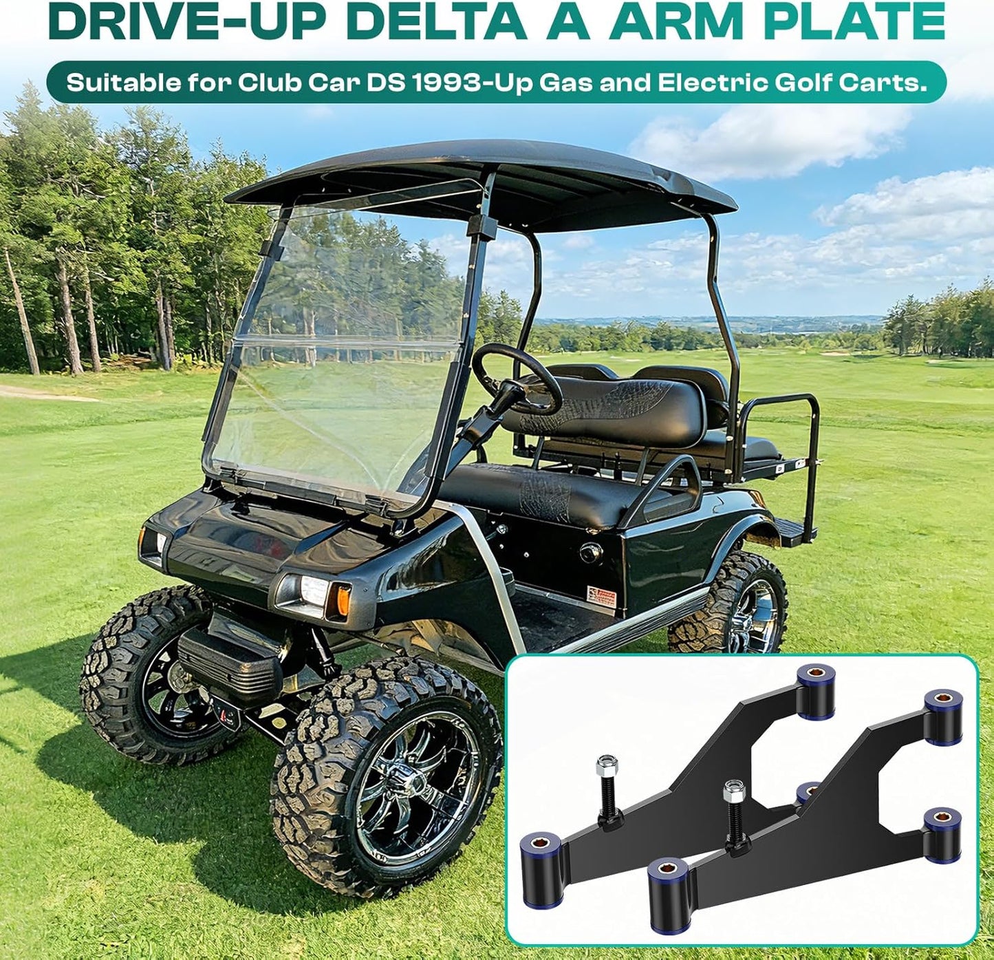 Golf Cart Delta A-Plate Sub Assembly for Club Car DS 1993-UP Gas and Electric Carts OEM 1016353 2 Pcs - V1259-DP01-A-5459