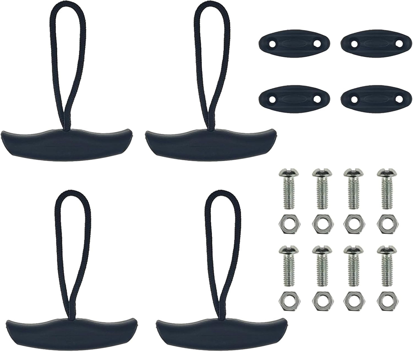 2/4/8 Pack Kayak Handles Replacement Accessories with Cord and Pad Eyes Screws V1259-DP01-A-546