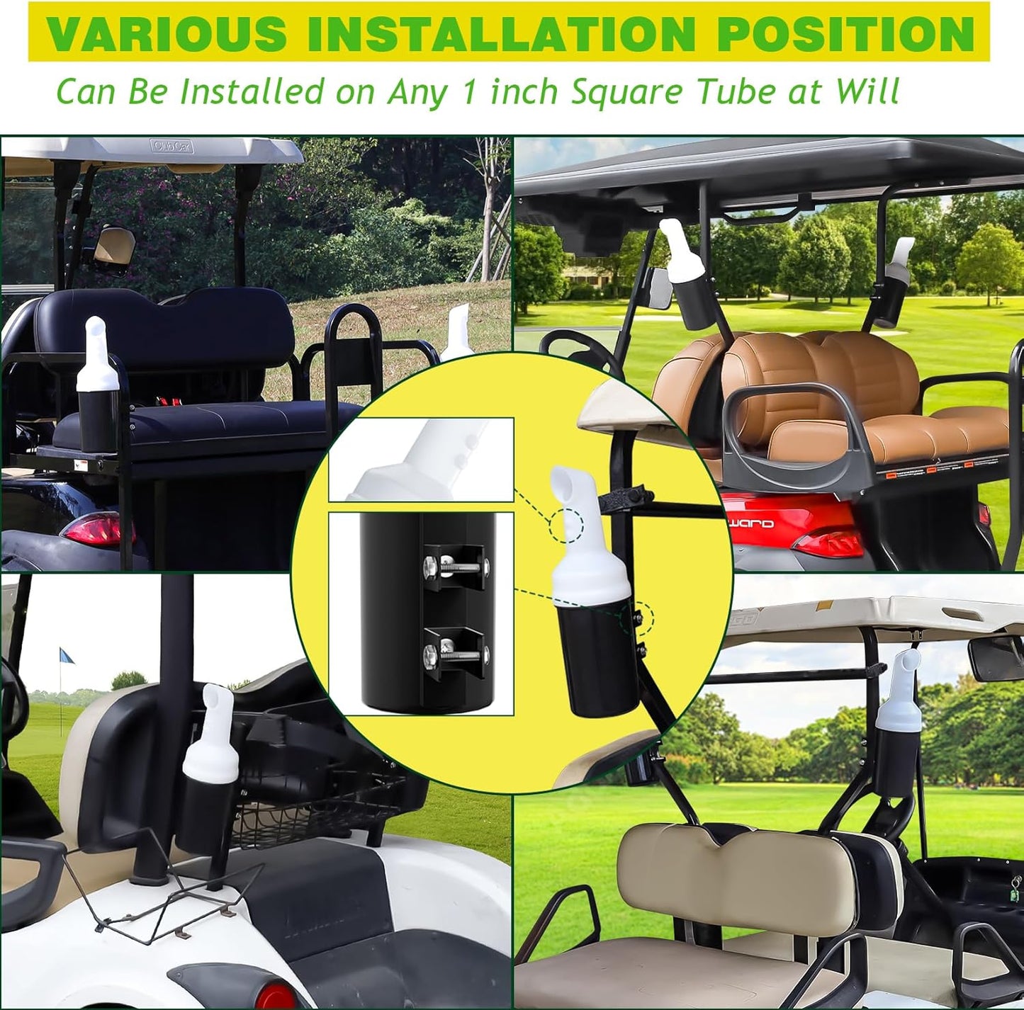 Golf Cart No-Drilling Sand Bottle Assembly Universal for Club Car EZGO Yamaha Models 1 pc - V1259-DP01-A-5461