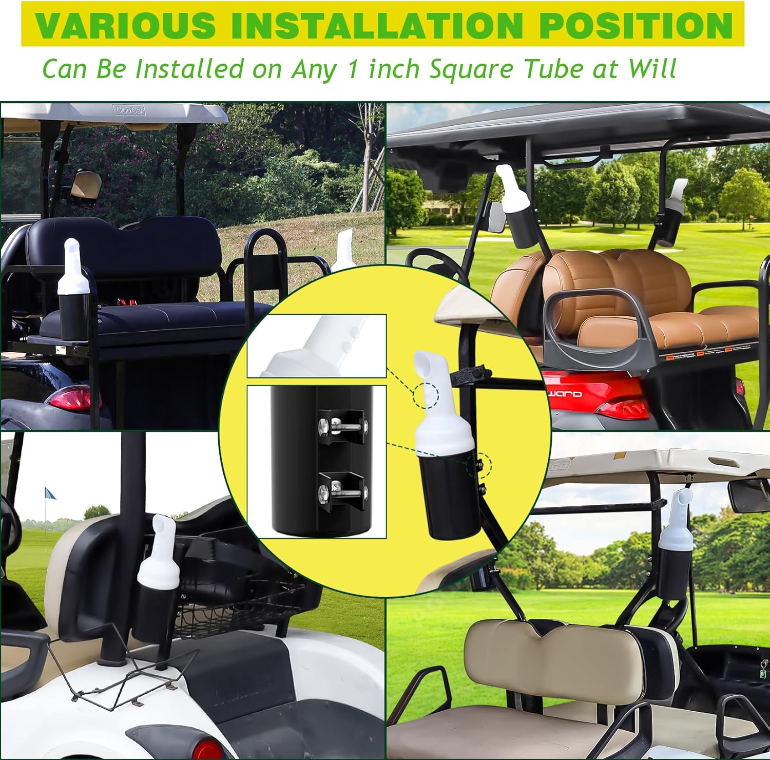 Golf Cart No-Drilling Sand Bottle Assembly Universal for Club Car EZGO Yamaha Models 1 pc - V1259-DP01-A-5461