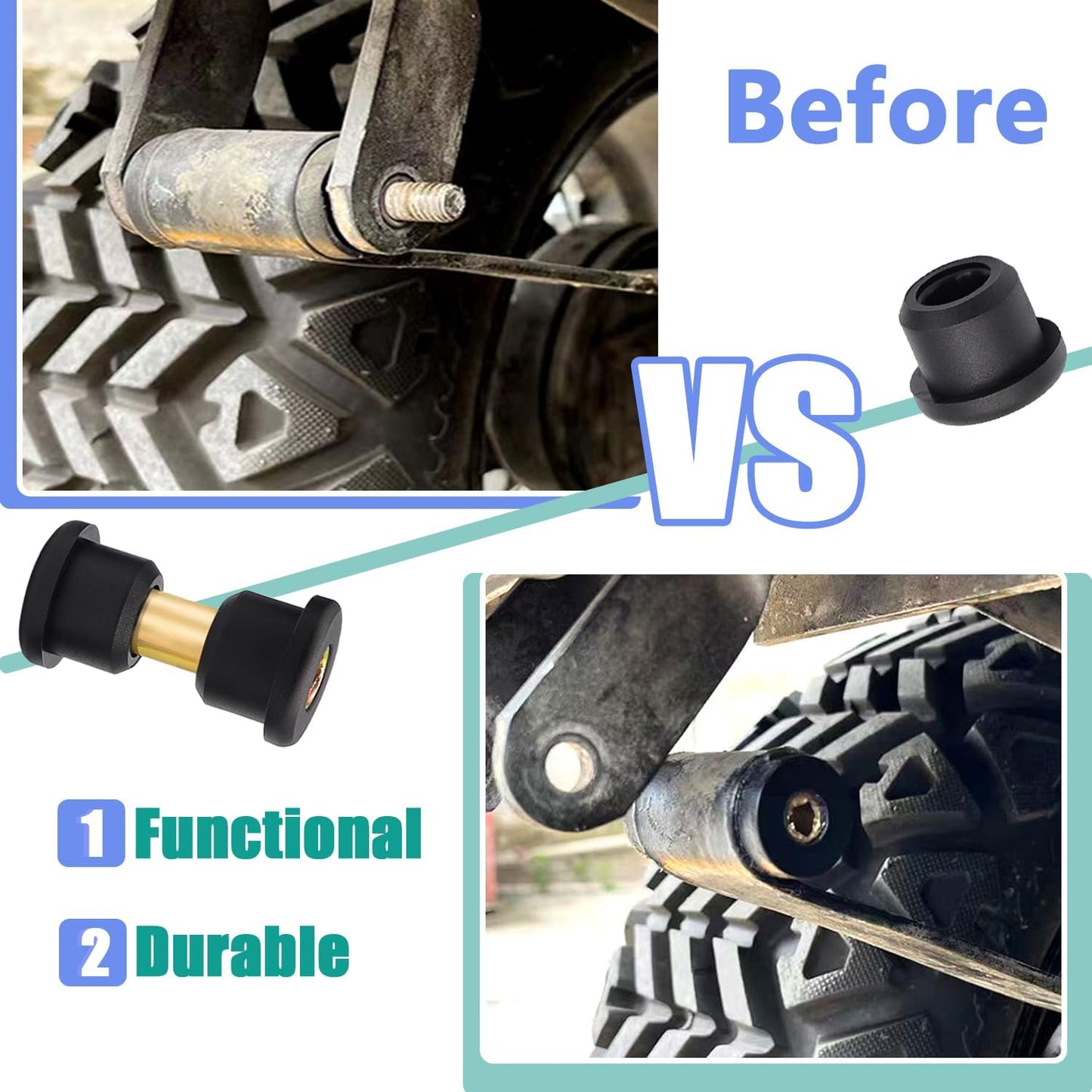 Rear Leaf Spring for Club Car DS, Polyurethane Bushing and Sleeve Screw Kit DS 1992-Up Golf Carts, OEM V1259-DP01-A-5467
