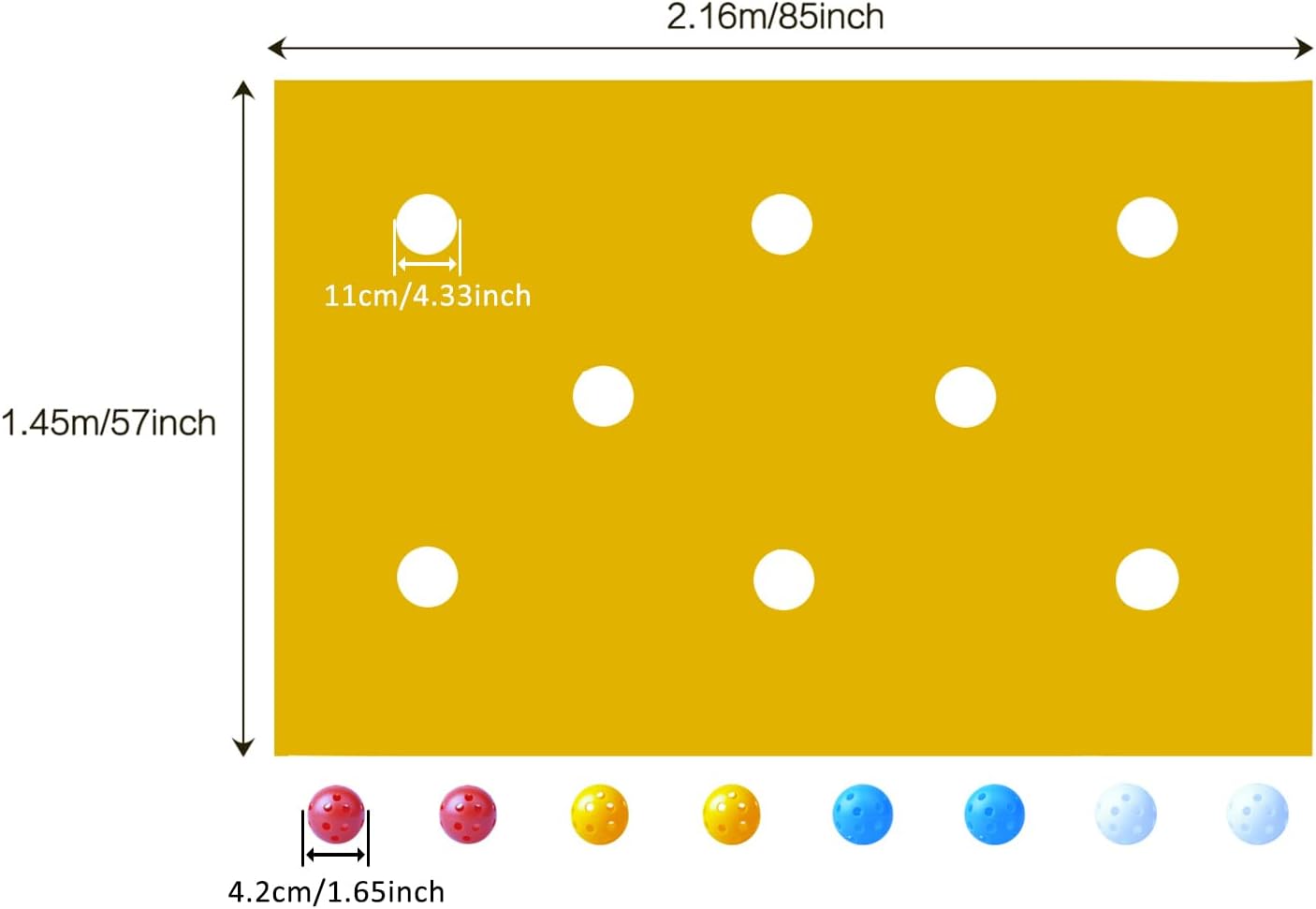 Hole Tarp Team Building Exercise Activities Games Teamwork Group Learning Fun Playing Yellow - 85''Lx57''W V1259-DP01-A-5498