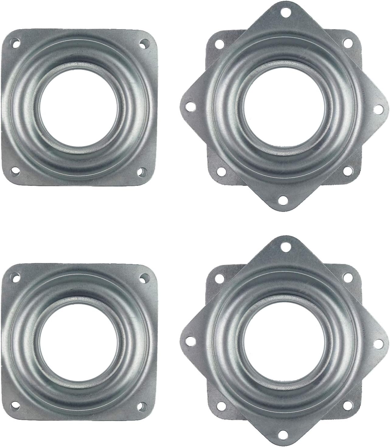 4 Pack 2.8 Inches Lazy Susan Turntable, 5/16 InchesThick & 100 LB Capacity,Silver V1259-DP01-A-551