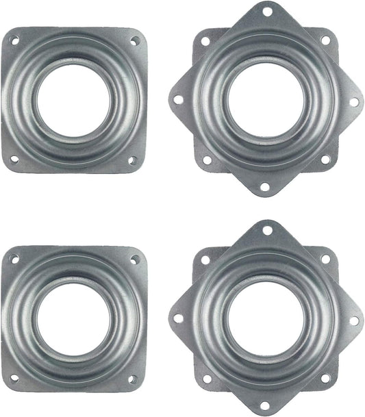 4 Pack 2.8 Inches Lazy Susan Turntable, 5/16 InchesThick & 100 LB Capacity,Silver V1259-DP01-A-551