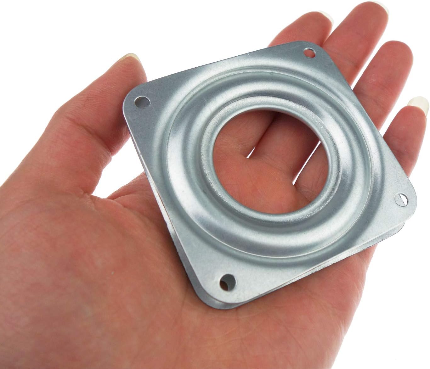 4 Pack 2.8 Inches Lazy Susan Turntable, 5/16 InchesThick & 100 LB Capacity,Silver V1259-DP01-A-551