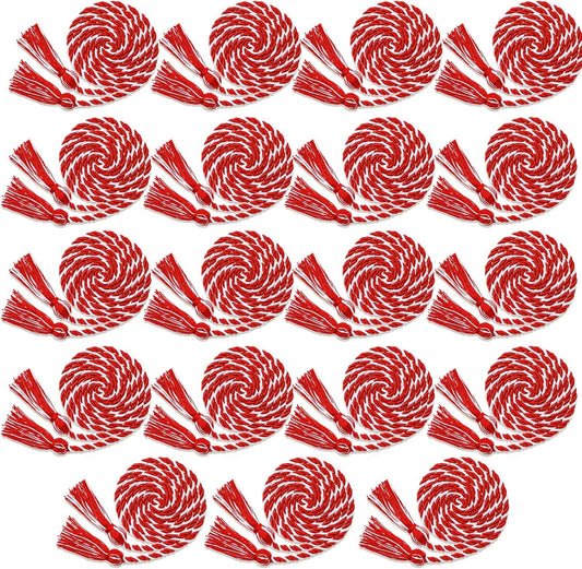 18 Pieces Graduation Cords Bulk 2026 Polyester Yarn Honor 67 Inch Braided Ropes with Tassels for College V1259-DP01-A-5527