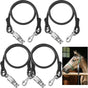 4 Pack Bungee Cross Ties Set Horse Trailer Tie Straps Bulk Cords with Snaps for Accessories, 36 Inch Long V1259-DP01-A-5532