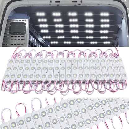 12V 300 LEDs Interior Van Light, White LED Ceiling Lighting Kits for RV Truck Boats Bus Cargo Trailers V1259-DP01-A-5539