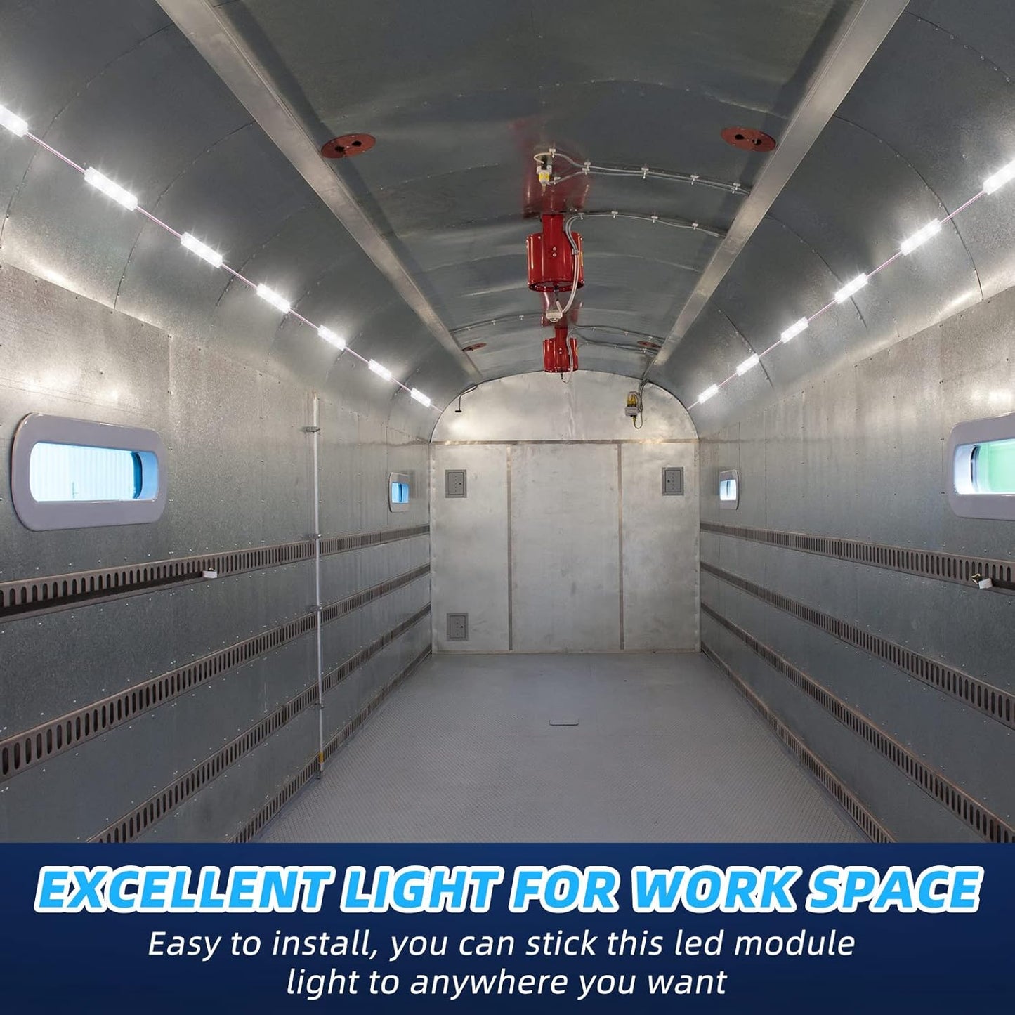 12V 300 LEDs Interior Van Light, White LED Ceiling Lighting Kits for RV Truck Boats Bus Cargo Trailers V1259-DP01-A-5539