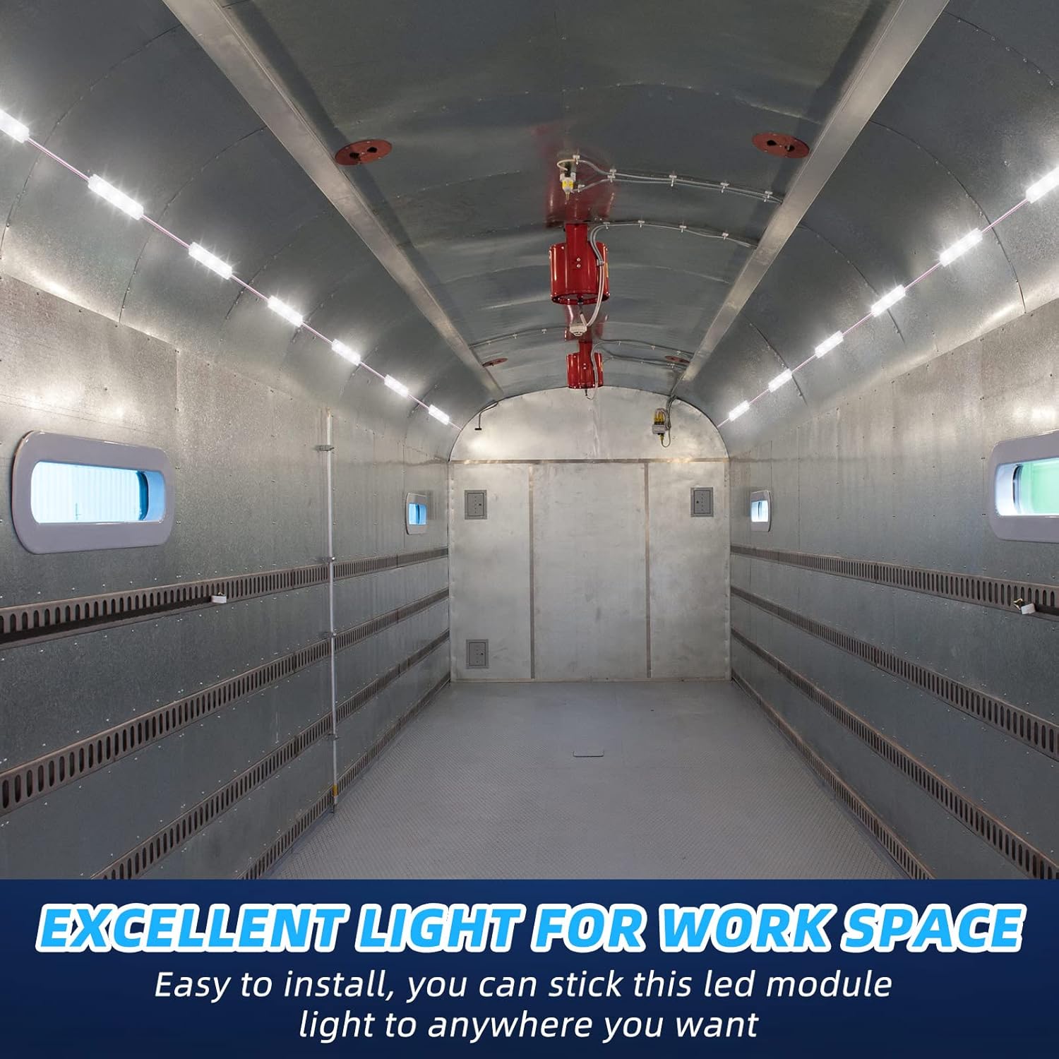 12V 300 LEDs Interior Van Light, White LED Ceiling Lighting Kits for RV Truck Boats Bus Cargo Trailers V1259-DP01-A-5539