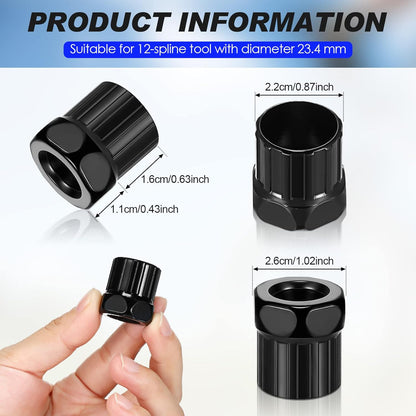 6 Pcs Bike Freewheel Remover Mountain Cassette Removal Tool Black Lockring for Repairing - V1259-DP01-A-5545