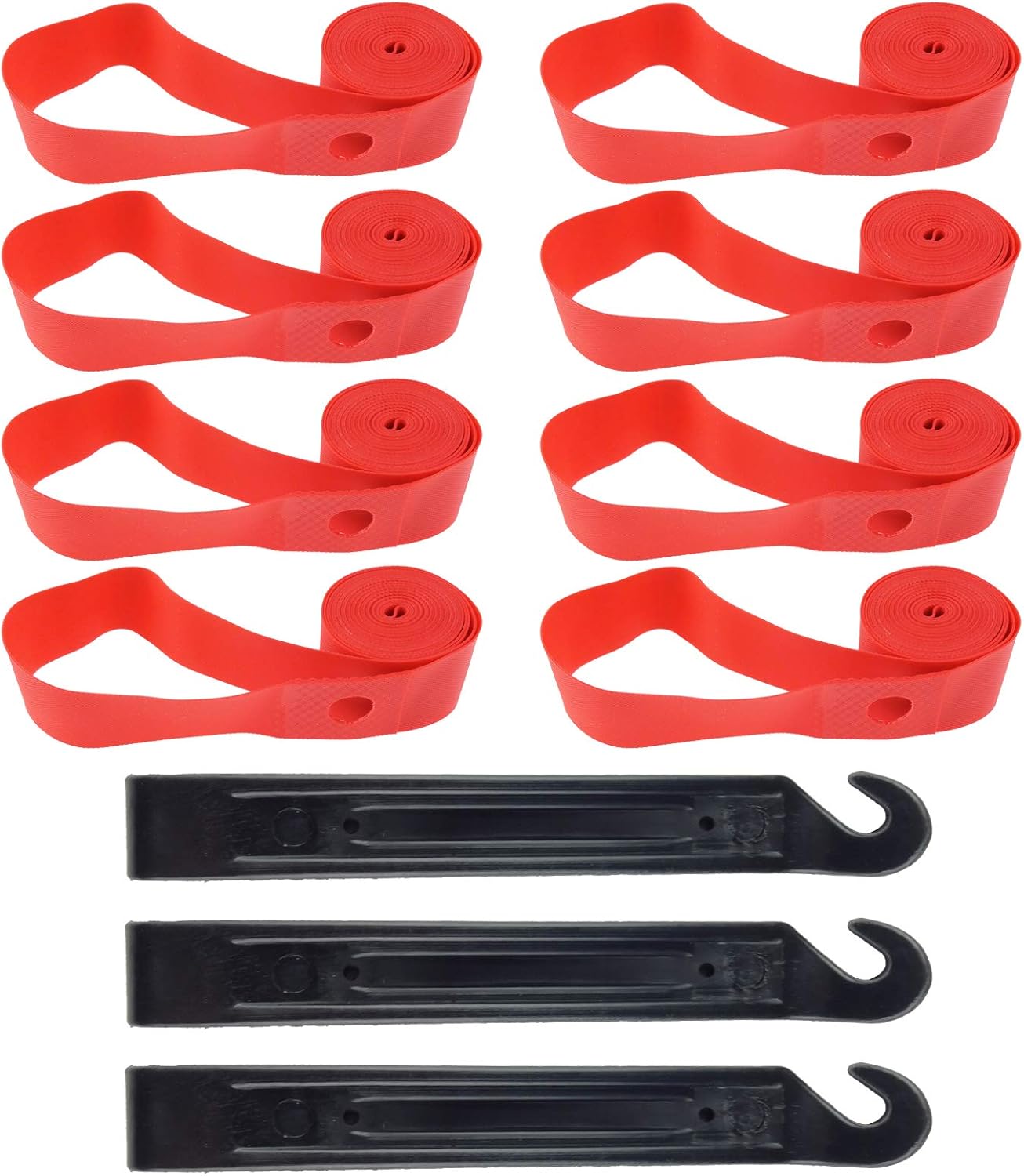 8 Pack Bicycle Rim Strip Tape with 3 Tire Lever,26 Inch or 700C V1259-DP01-A-556