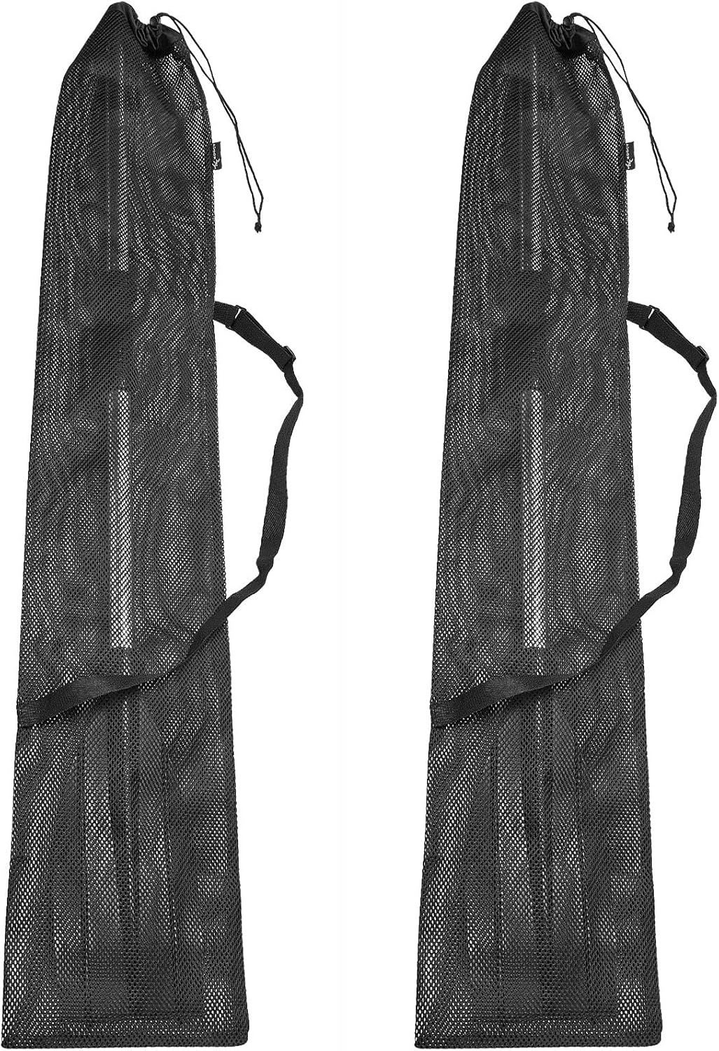 2 Pieces Drawstring Mesh Kayak Paddle Bag With Adjustable Shoulder Strap - Portable Storage for Long Boat V1259-DP01-A-5565