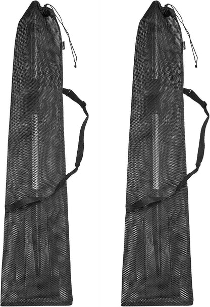 2 Pieces Drawstring Mesh Kayak Paddle Bag With Adjustable Shoulder Strap - Portable Storage for Long Boat V1259-DP01-A-5565