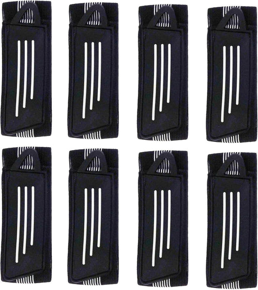 8 Pack Elastic Bike Bicycle Ankle Leg Riding Puttee Cycling Safety Bind Pant Bands Clip Strap Belt Fully V1259-DP01-A-558