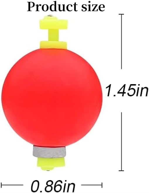 Fishing Bobber Slip Bobbers for Foam Snap Weighted Floats Set Tackle Accessories Supplies 10-Red V1259-DP01-A-561