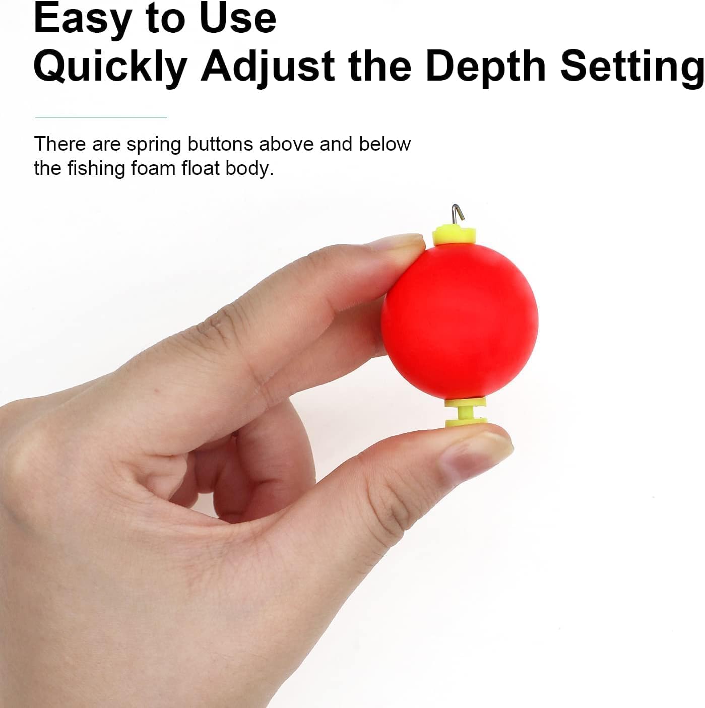 Fishing Bobber Slip Bobbers for Foam Snap Weighted Floats Set Tackle Accessories Supplies 10-Red V1259-DP01-A-561