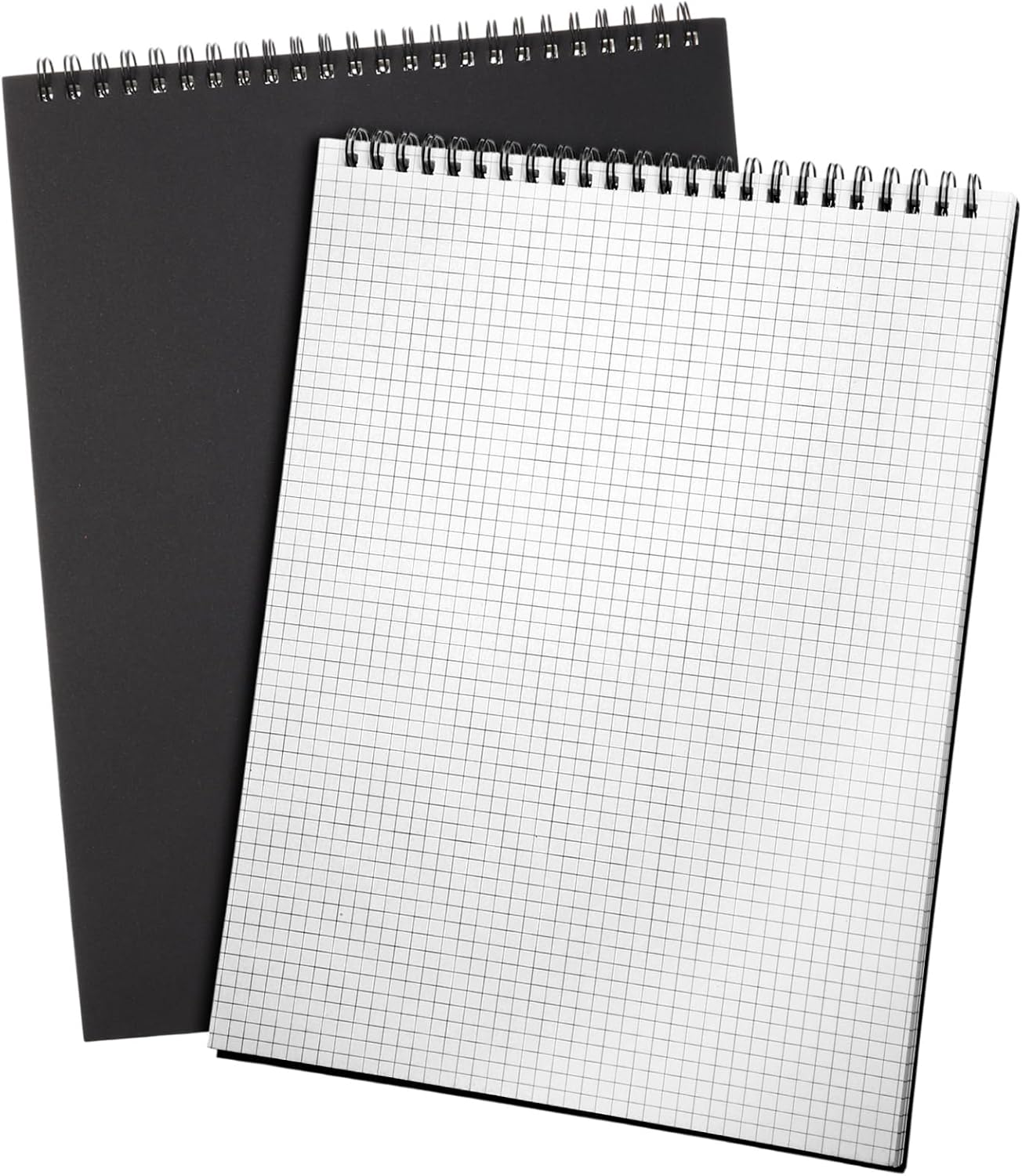 2 Pack Top Spiral Graph Paper Notebooks 8.7 X11.4 Inch A4 Grid Notepad 70 Sheet Memo Steno Pad for V1259-DP01-A-5611