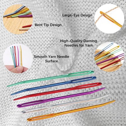 12 Pcs Yarn Needle, Crochet Tapestry Needles for Crocheting, Large-Eye Blunt Needles, Large Eye Weaving V1259-DP01-A-563