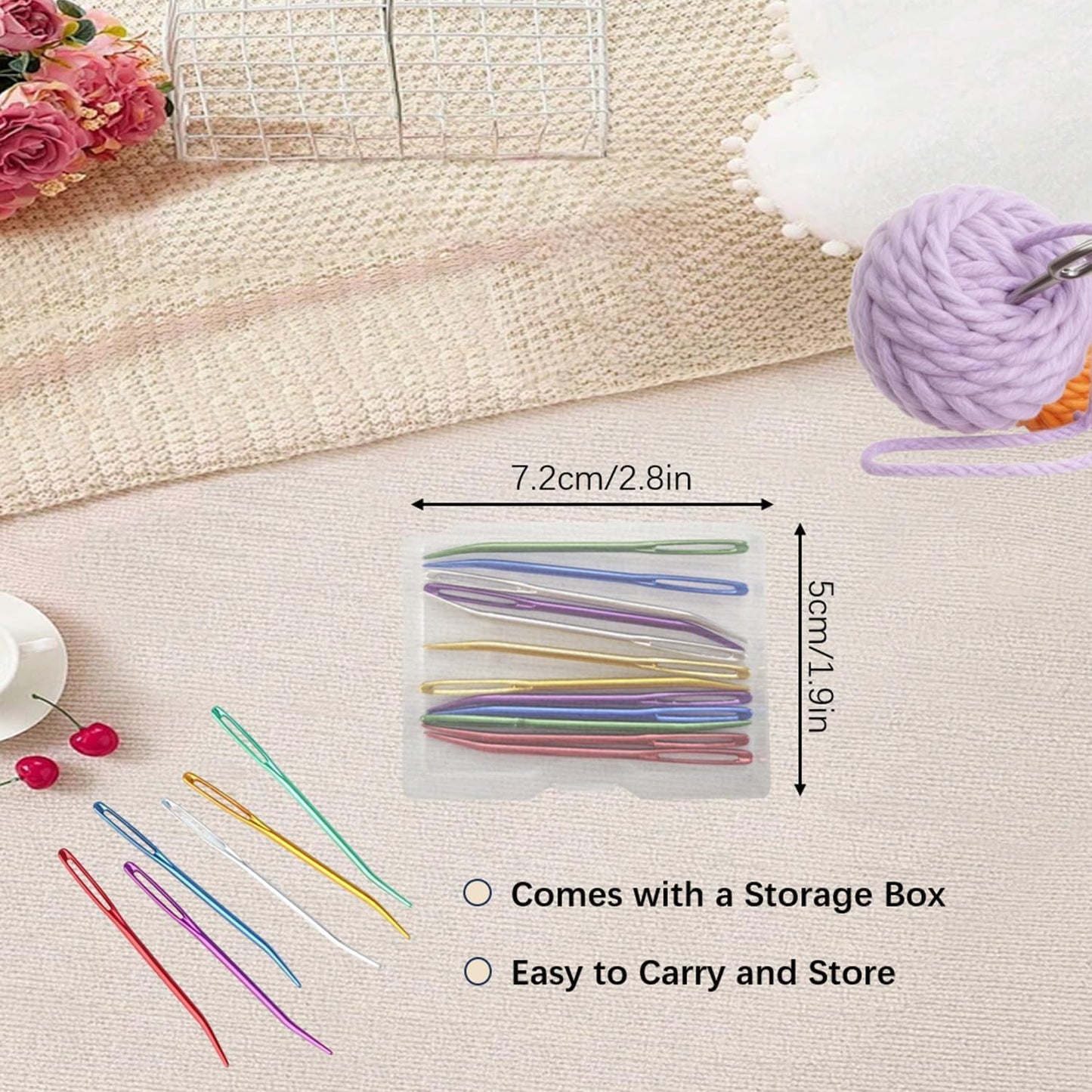 12 Pcs Yarn Needle, Crochet Tapestry Needles for Crocheting, Large-Eye Blunt Needles, Large Eye Weaving V1259-DP01-A-563