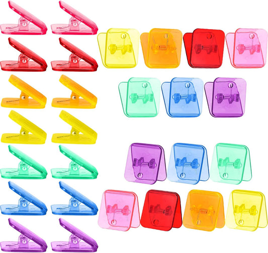 28 Pcs Colorful Self Adhesive Clips Hanging Sticky Spring Photos Bulk Back to School for Teachers Wall Home V1259-DP01-A-5631