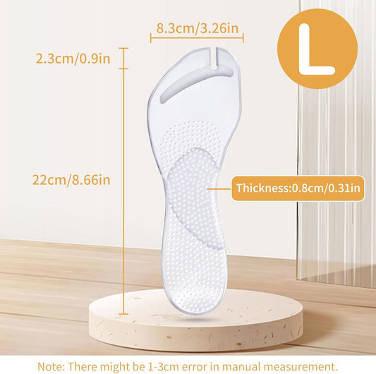 2 Pairs Gel Arch Support Cushion Insoles Adhesive Silicone Flip Flop Thong Inserts Invisible Slim Pain Relief V1259-DP01-A-5659