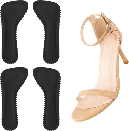 2 Pairs Adhesive High Heel Inserts Women 3/4 Cushioning Insoles for Heels Anti-Slip Invisible Slim Liners V1259-DP01-A-5671