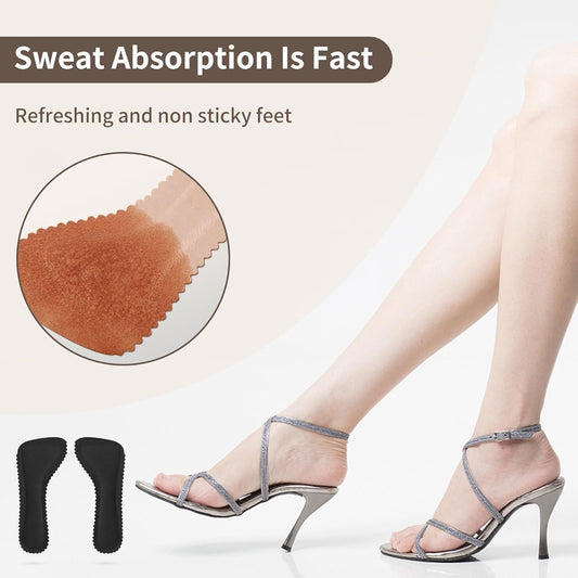 2 Pairs Adhesive High Heel Inserts Women 3/4 Cushioning Insoles for Heels Anti-Slip Invisible Slim Liners V1259-DP01-A-5671