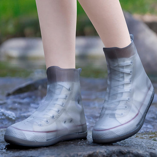 Shoe Covers Waterproof Rain Shoes Reusable Foldable Boots Slip Resistant Rubber Sole Overshoes Protectors for V1259-DP01-A-5672