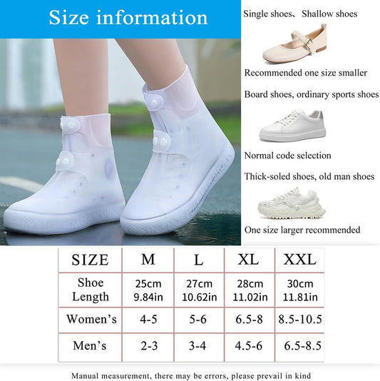 Rain Boot Covers Waterproof Shoe Silicone Protector Overshoes Sand Control Non-Slip Foldable Reusable V1259-DP01-A-5690