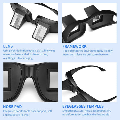 Lazy Glasses, Horizontal Prism Glasses,Lazy Spectacles for Bedridden Laying Dowd Reading and Watching TV in V1259-DP01-A-5693