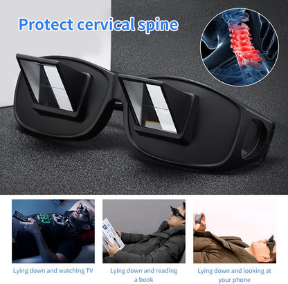 Lazy Glasses, Horizontal Prism Glasses,Lazy Spectacles for Bedridden Laying Dowd Reading and Watching TV in V1259-DP01-A-5693