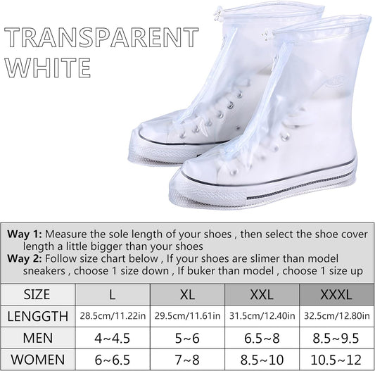 Rain Shoe Covers- Waterproof Sand Control Non-Slip Overshoes Covers Women Men Kids Outdoor Foldable Reusable V1259-DP01-A-5694