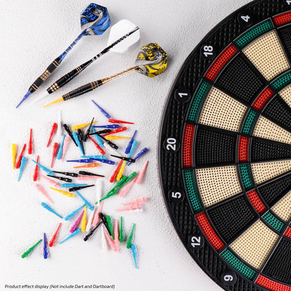 2BA Thread Soft Tip Dart Points 500 Pack, 10 Colors, Plastic Tips Replacement,Darts Accessories 500pcs - V1259-DP01-A-5701