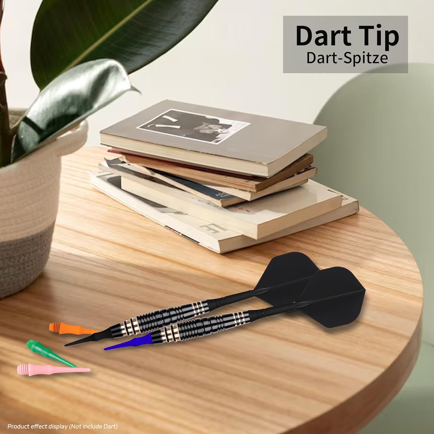 2BA Thread Soft Tip Dart Points 500 Pack, 10 Colors, Plastic Tips Replacement,Darts Accessories 500pcs - V1259-DP01-A-5701