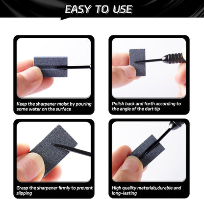 Darts V-Sharp Sharpening Stone,Dart Sharpener,Easy polishing and deburring, Long-Lasting Sharpness,Dart V1259-DP01-A-5702