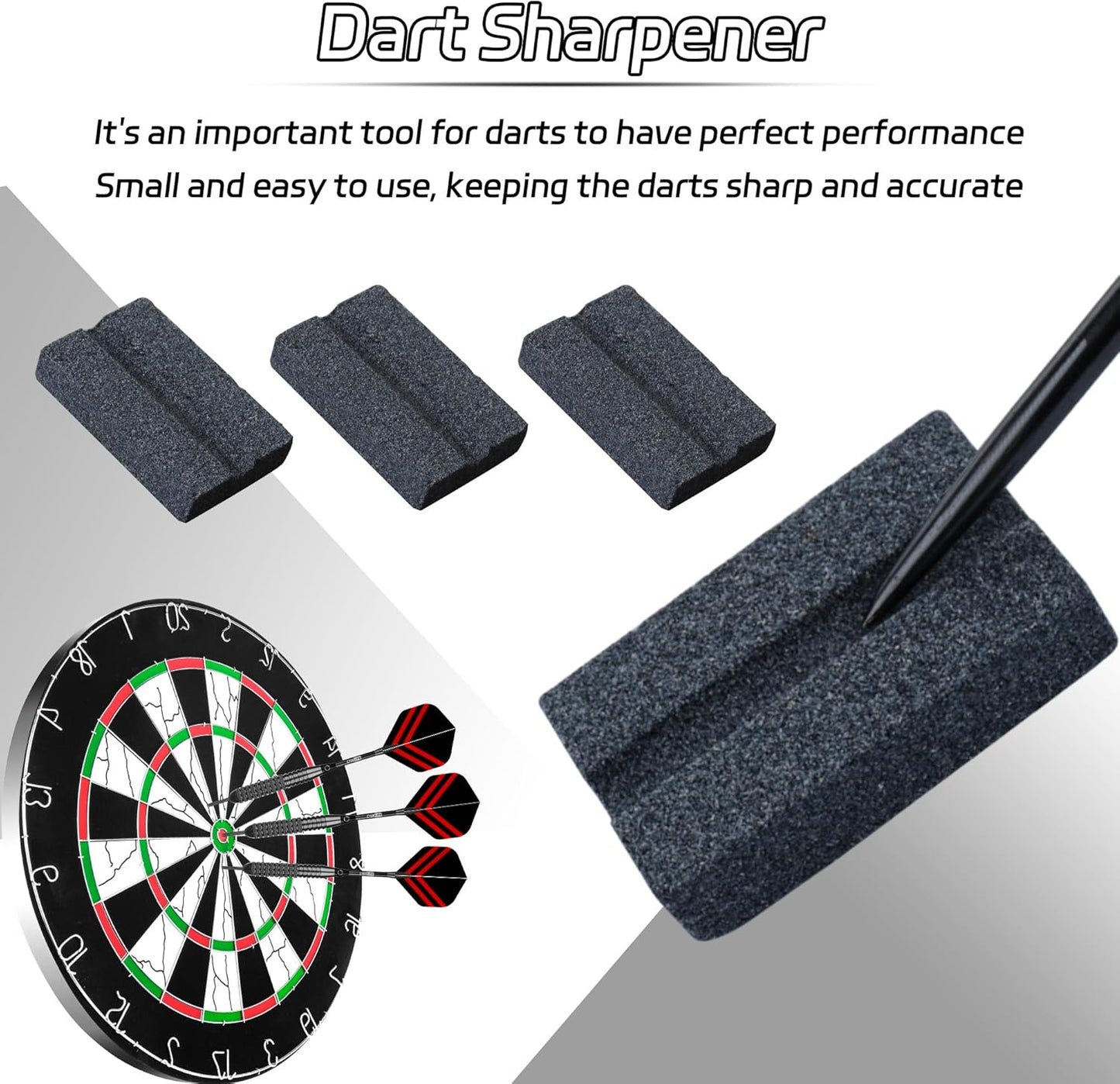 Darts V-Sharp Sharpening Stone,Dart Sharpener,Easy polishing and deburring, Long-Lasting Sharpness,Dart V1259-DP01-A-5702