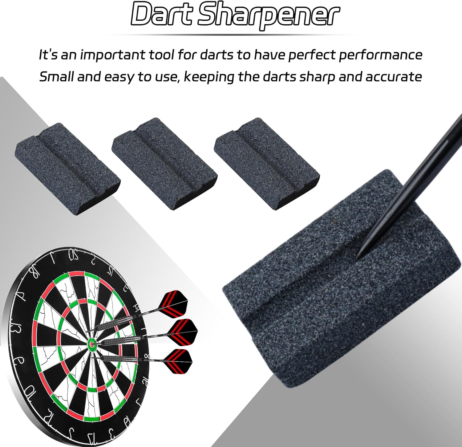 Darts V-Sharp Sharpening Stone,Dart Sharpener,Easy polishing and deburring, Long-Lasting Sharpness,Dart V1259-DP01-A-5702