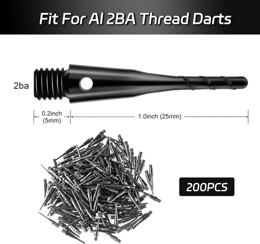 Darts Soft Tip,2BA Thread Tip Dart Point 200 Pack, Plastic Points, Sets, Accessory - V1259-DP01-A-5704