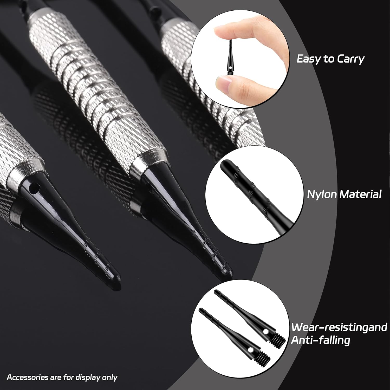 Darts Soft Tip,2BA Thread Tip Dart Point 200 Pack, Plastic Points, Sets, Accessory - V1259-DP01-A-5704