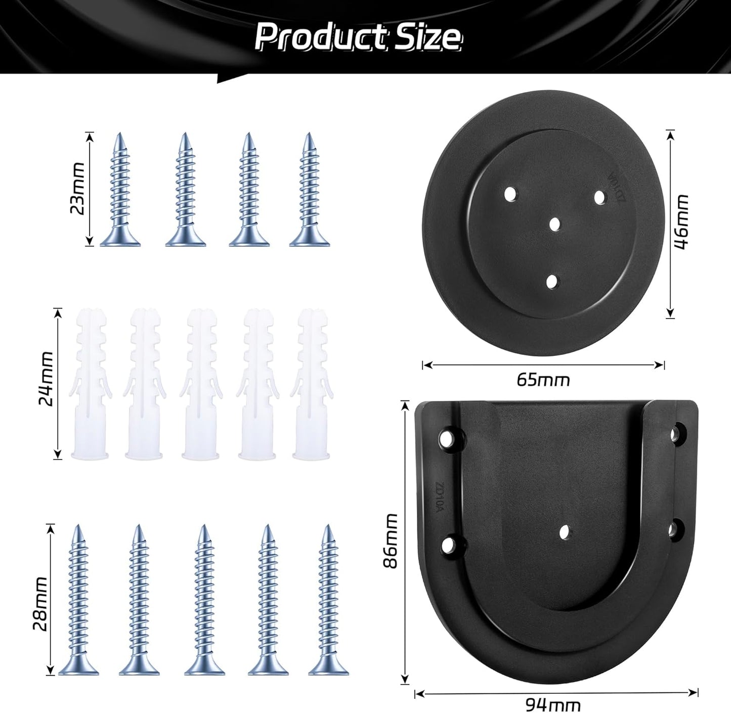 Dartboard Mounting Bracket,Dartboard Bracket Hanging Dartboards Professional,Black Black O Shaped V1259-DP01-A-5706