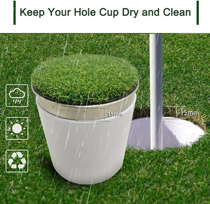Golf Putting Cup Set with Sturdy Metal Base Practice Hole for Home Green | Indoor Training Aid to Perfect V1259-DP01-A-571